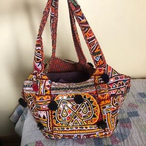 Hand embroidered shoulder bag from India